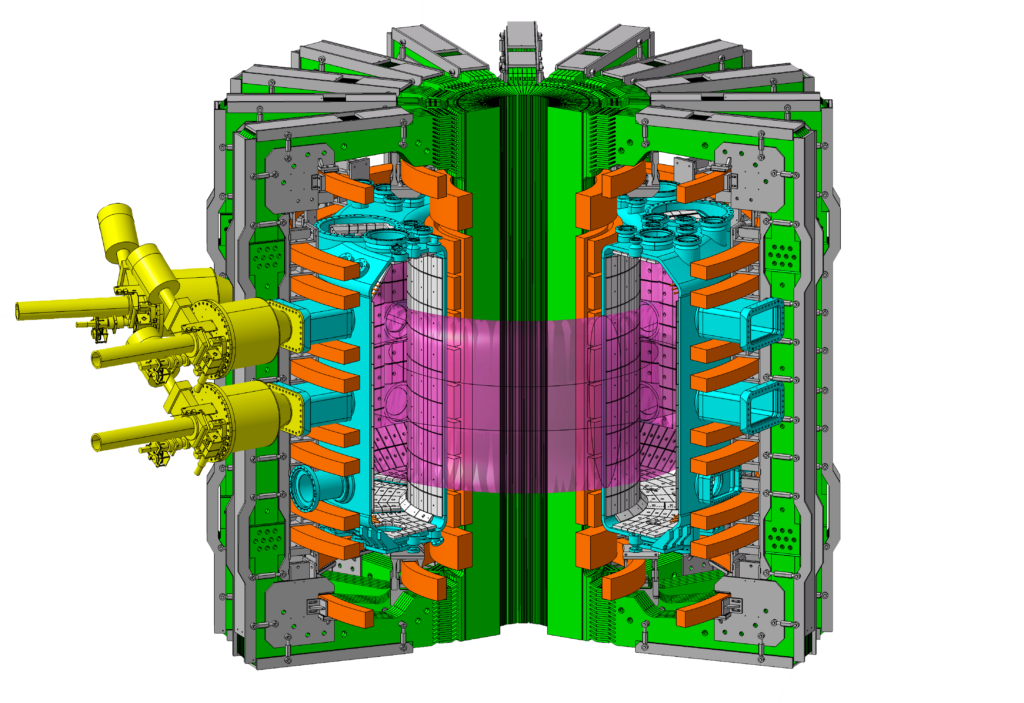 Swiss TCV tokamak (Tokamak à Configuration Variable) in Lausanne, Switzerland; credit: SPC / EPFL.