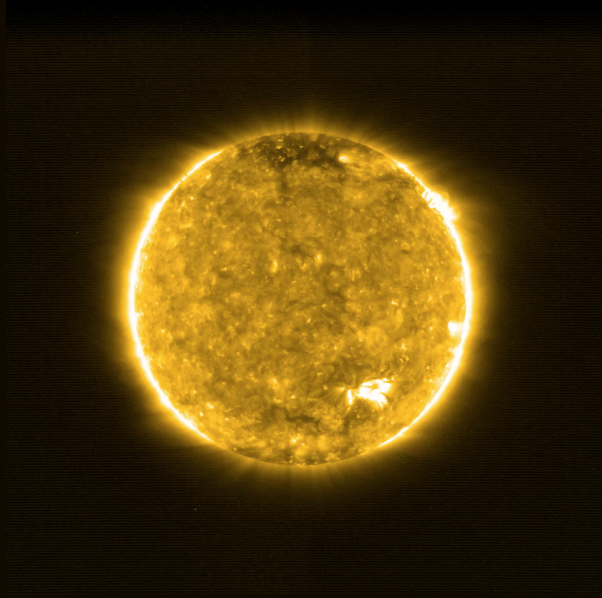 Image of the Sun taken by ESA's Solar Orbiter spacecraft. Credit: Solar Orbiter/EUI Team